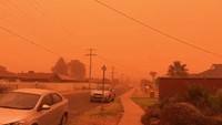 Skies Turn Orange as Dust Storm Sweeps Mildura in Northwest Victoria