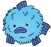 DioChama sad kawaii animal fish Sticker