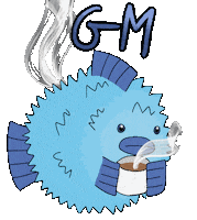 DioChama coffee good good morning animal Sticker