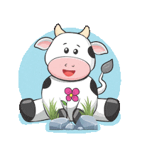 Good Morning Cow Sticker by EduKreativo