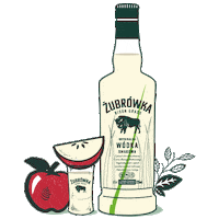 zubrowka party drink apple shot Sticker