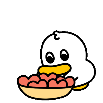 420gram00 love character duck 하트 Sticker