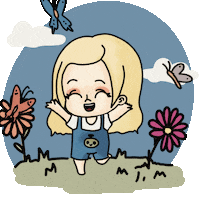 Flowers Joy Sticker