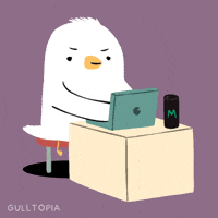 Gulltopia animation cartoon office working GIF