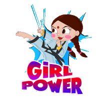 Woman Sticker by Chhota Bheem