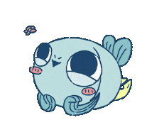 pongbong happy cute animation fish Sticker