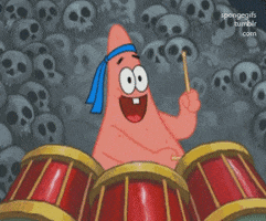 drumming spongebob squarepants GIF