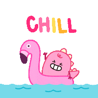 Chill Floating Sticker by DINOSALLY