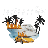 fire ferrari Sticker by Homiés Marbella