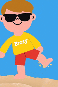BrzzyWeather hot summer beach sun GIF