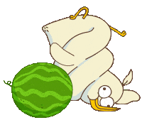Chicken Watermelon Sticker by BadTimeStories