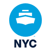 nycferry waves boat ship sailing Sticker