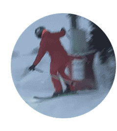 onedgeinspiration giphyupload jump ski freeride Sticker