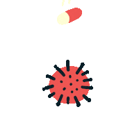 Virus Pill Sticker by Update Status