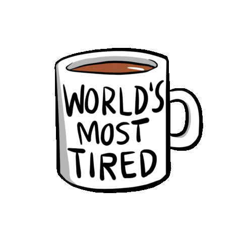 Tired Coffee Sticker by Dami Lee