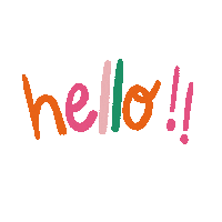 Text Hello Sticker by La Petite Epicerie