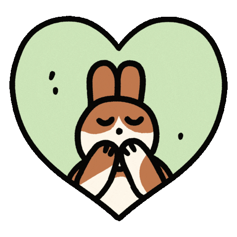 evite giphyupload animal bunny kisses Sticker