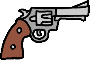 Gun Sticker by Ruppert Tellac