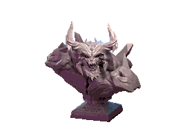 monster fantasy demon creature sculpture Sticker