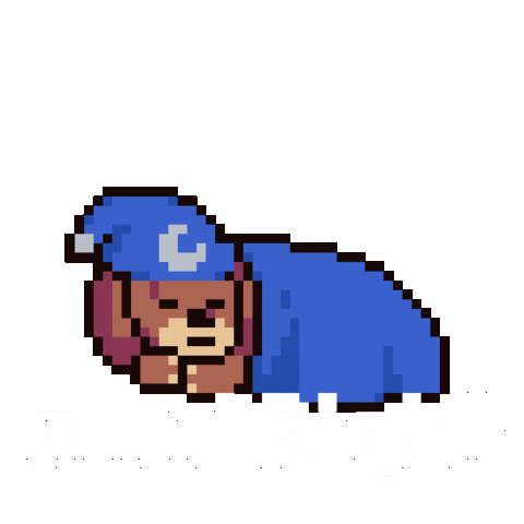 Sleepy Good Night Sticker by Abstract HotDogs