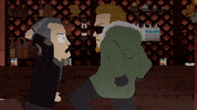 bar fight scene GIF by South Park 