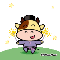 Happy Fireworks Sticker by NMooMoo