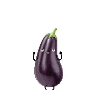 Happy Eggplant Sticker by AgenciaBatterflay