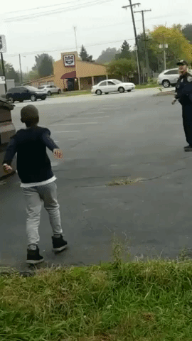 Indiana Officer Joins Young Boy for Impromptu Soccer Practice