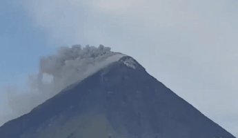Philippines' Mayon Volcano Spews Ash