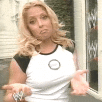 Shrug GIF by Trish Stratus