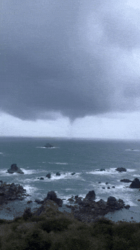 Waterspout Seen Developing Off Coast of Oregon