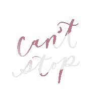 Lettering Cant Stop Wont Stop Sticker