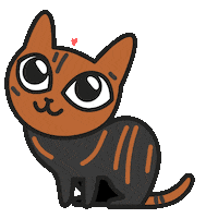 Cat Love Sticker by Vucka