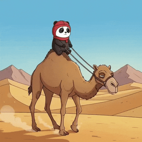 Camel Ride Desert GIF by Pandu Pandas
