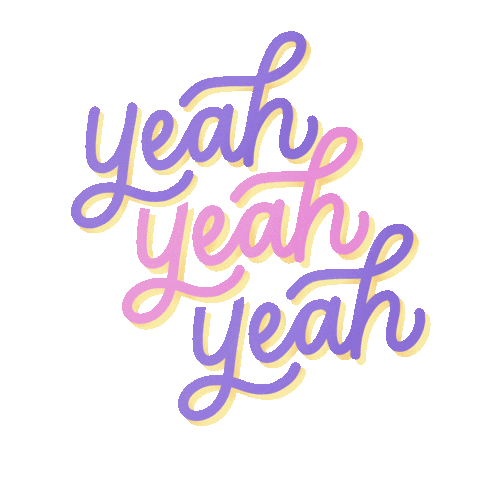 Lottieoh giphyupload yes yeah typography Sticker