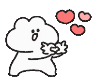 I Love You Hearts Sticker by おめがちゃん