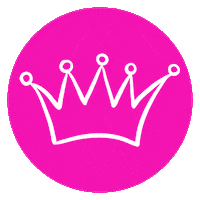 msmorristown pink queen crown hot pink Sticker