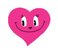 Pink Heart Sticker by Zinaida Kazantseva
