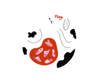 CzuleStudio love happy dog sunglasses Sticker