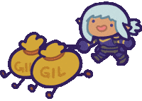 Final Fantasy Xiv Money Sticker by Ng Khai Hong
