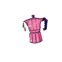 MinaHura fun pink coffee minahura Sticker