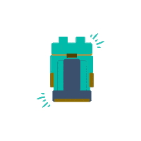 Nomadic_Sunlight backpack trekking nomad backpacker Sticker