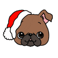 Merry Christmas Dog Sticker