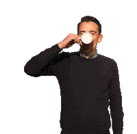 emsTV coffee drink morning tired Sticker