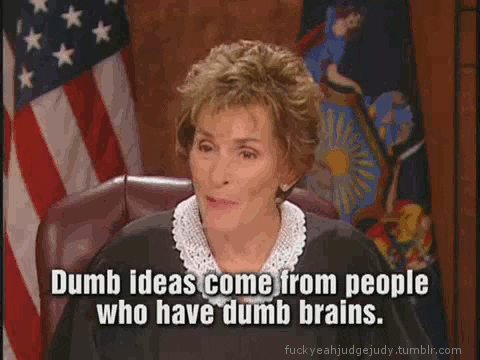 judge judy the judge dumb ideas dum brains GIF