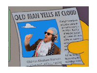 Grumpy Old Man Simpsons Meme Sticker