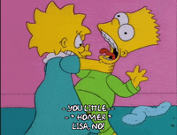 bart simpson fighting GIF