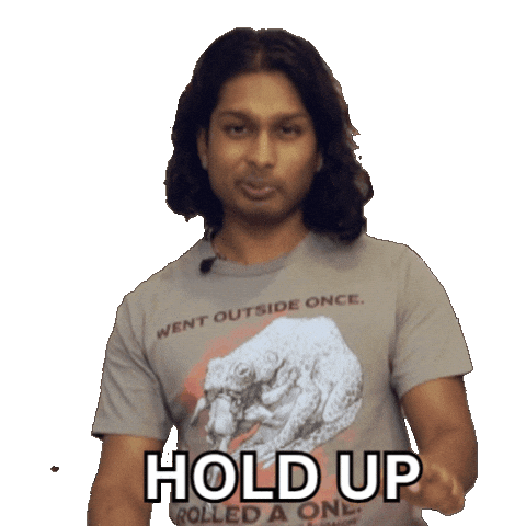 Stop Right There Hold On Sticker by Ashwin Gane
