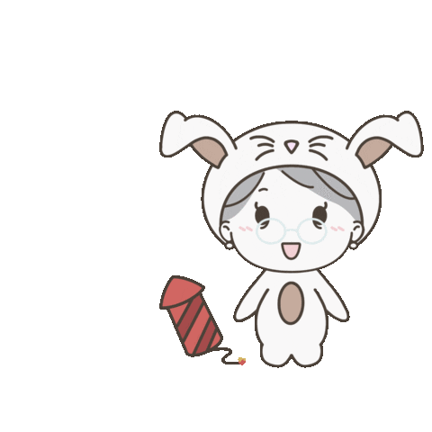 Chinese New Year Rabbit Sticker by Ohhgranny