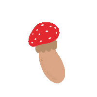 softxk spring forest floral mushroom Sticker